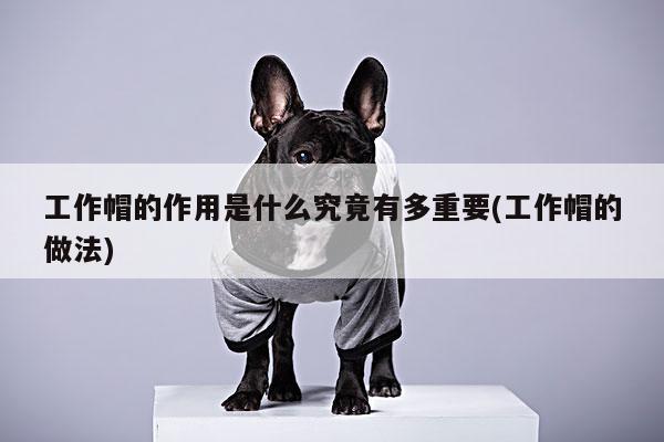 工作帽的作用是什么究竟有多重要(工作帽的做法)